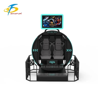 SKYFUN 360° フルローテーション VR モーションシミュレーター ライド ダイナミックなプラットフォーム,AR/VRゲームコンテンツ,4Kヘッドセット,モーショントラッキング,ハプティックフィードバック,マルチプレイヤーサポートの 浸透式仮想現実椅子