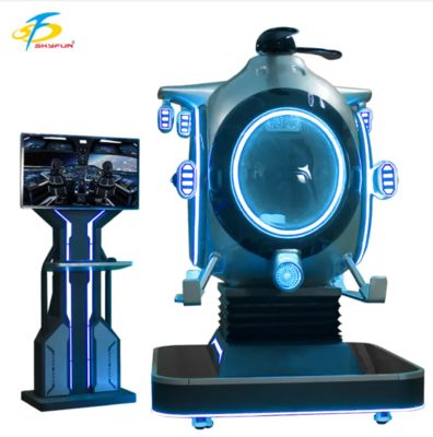 カスタマイズ可能な9D VRフライトシミュレーターヘリコプターライドマシン | SKYFUNのFun Fighter – 1プレイヤー、55以上のゲーム、Thrustmasterジョイスティック、DPVRヘッドセット、モール＆アーケード用