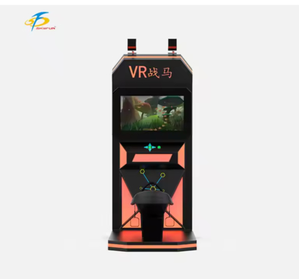 VRライディングホースシミュレーター リアルなスイングモーションシート,HTC ViveワイヤレスVRヘッドセット,32インチモニター