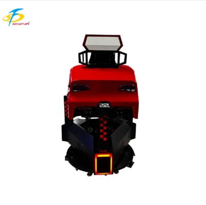 3スクリーンレッドレーシングカーアケードマシン 360°回転,フォースフィードバック,3Dオーディオ,高リフレッシュレート,FEC&アケード用のイン Immersive VR ドライビングシミュレーター