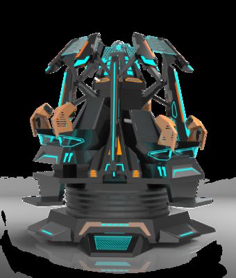 楽しいスタータワー 3人座 VR映画シミュレーター 独占的な9DOFモーションデザイン,360°ディスプレイ,マルチスペシャルエフェクト,DPVRメガネ&3人の参加者向け