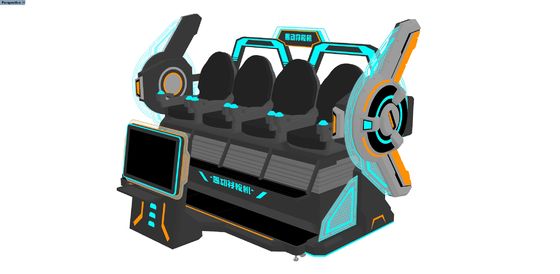 FUN Cinema 4 Seat VR 映画シミュレーター 巨大フロントスクリーン,スプリッシングデザイン,DPVRメガネとダイナミックな特殊効果のマルチプレイヤー 9D VR モーションライド