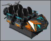 ファンチャリオット6シートVRシネマシミュレーター| クランク構造、ダブルカラーLEDライト、20以上の独占ゲーム、DPVRメガネを備えたマルチプレイヤー9Dモーションライド – SKYFUNメーカー