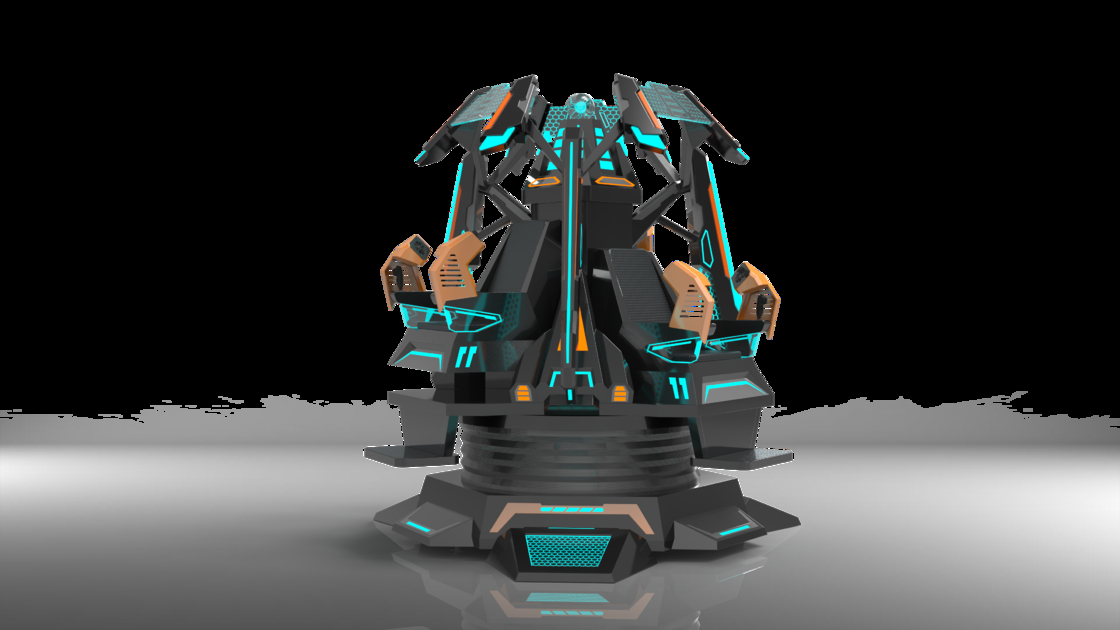 楽しいスタータワー 3人座 VR映画シミュレーター 独占的な9DOFモーションデザイン,360°ディスプレイ,マルチスペシャルエフェクト,DPVRメガネ&3人の参加者向け