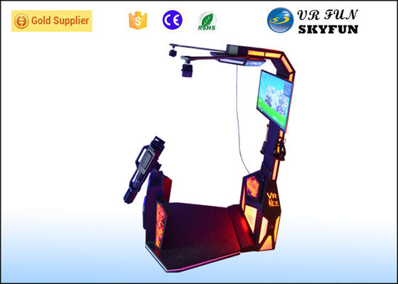 青い9Dバーチャル リアリティのシミュレーターのHTC Viveセンサーが付いている着席のゲーム・マシン