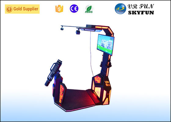 黒く/赤いHTC Viveの飛行シミュレータ、事実上のゲームのシミュレーターを撃つ銃