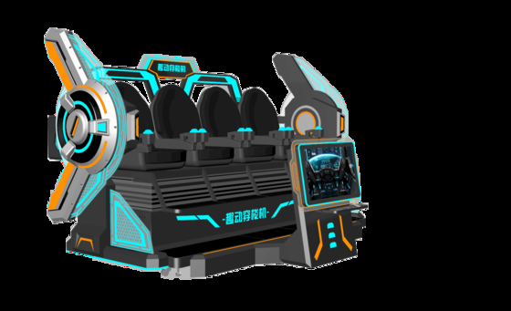 FUN Cinema 4 Seat VR 映画シミュレーター 巨大フロントスクリーン,スプリッシングデザイン,DPVRメガネとダイナミックな特殊効果のマルチプレイヤー 9D VR モーションライド