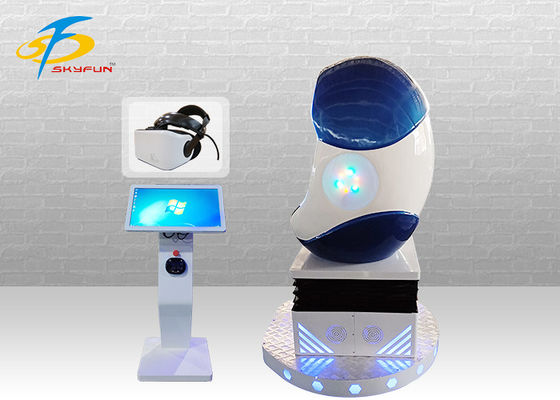 青および白いワン・プレーヤー9Dの卵VRの映画館/バーチャル リアリティのシミュレーター